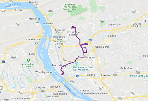 route 39 map